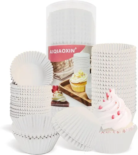 Vista 8 de Bake Choice - 500 forros naturales estándar para cupcakes para hornear, envoltorios de cupcakes de grado alimenticio, antiadherentes, a prueba