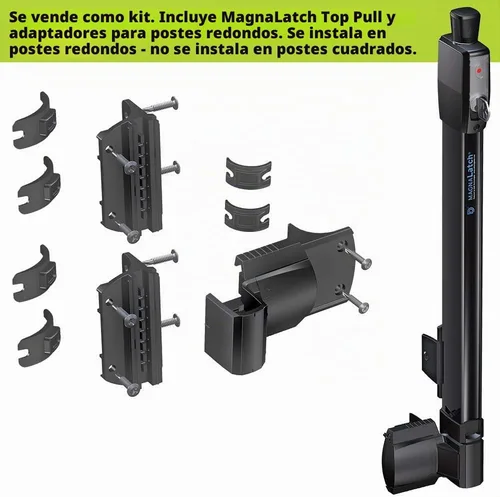 Vista 2 de D&D ML3TPKARPK MagnaLatch - Pestillo de puerta superior con kit