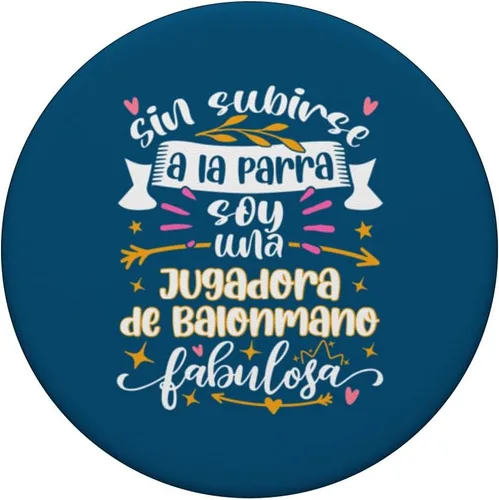 Vista 3 de Jugadora de Balonmano Fabulosa Divertido Mujer Balonmanista PopSockets Standard PopGrip