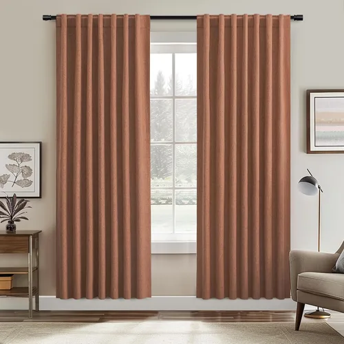 Vista 28 de UHITECH Short Blackout Curtains for Bedroom 24 Inch Long 2 Panels, Beige