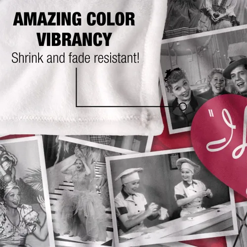 Vista 5 de Trevco Manta con texto en inglés "I Love Lucy Time After Time Silky Touch", súper suave, 36 pulgadas