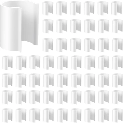 Vista 8 de Jetec 16 clips blancos para cubierta de piscina para piscinas sobre el suelo, abrazaderas de PVC para piscina, clips de cubierta de protección