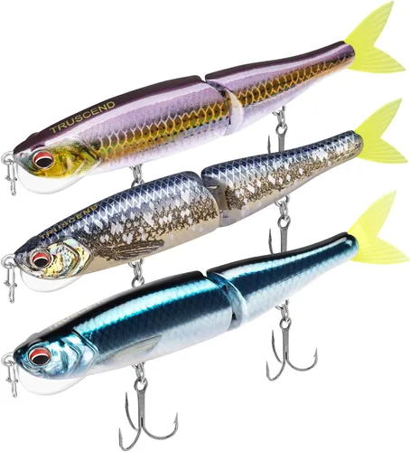 Vista 16 de TRUSCEND Swimmax - Señuelos de pesca realistas para agua salada y agua dulce, para trucha lucioperca, lucio, salmón azul, cebo, pesca de lubina