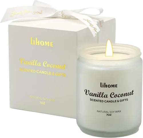 Vista 12 de Lihome Velas de otoño – Decoración de otoño para el hogar, regalos para mujeres, mamá, amiga, cera de soja natural, velas perfumadas de sidra