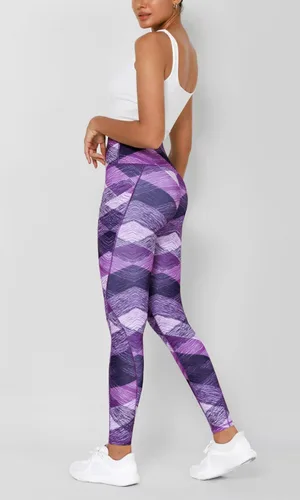 Vista 4 de ODODOS - Leggings de yoga con cintura alta y bolsillos para mujer, pantalones de yoga deportivos con control de abdomen, no se transparentan