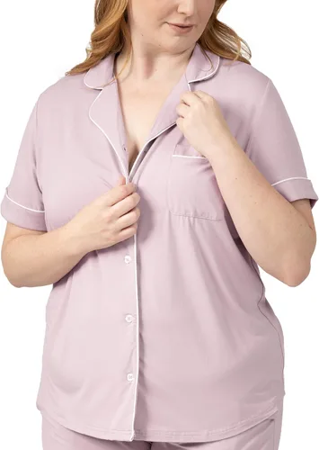 Vista 2 de Kindred Bravely Clea Classic - Conjunto de pijama de manga corta para maternidad y lactancia