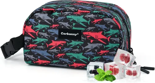 Vista 25 de Cerbonny Pequeña bolsa refrigeradora, bolsa de almuerzo congelable para niños y adultos, pequeña bolsa aislada, mini bolsa portátil para aperitivos