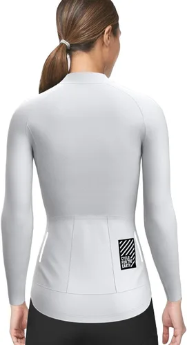 Vista 6 de Wulibike Maillot de ciclismo para mujer, manga larga, con bolsillos