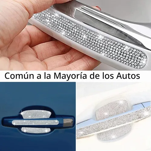 Vista 6 de BetterJonny 10 unidades de protector contra arañazos de cristal, protector contra arañazos de diamantes para coche para mujeres y niñas (plata)