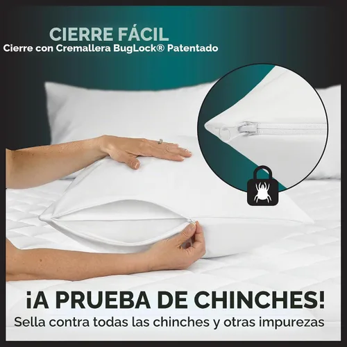 Vista 3 de Protect-A-Bed AllerZip - Protectores de almohada impermeables, estándar (paquete de 2)