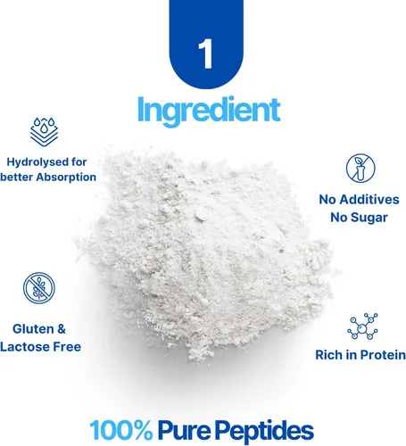 Vista 3 de The Intelligent Health - Péptidos de colágeno hidrolizado en polvo, alimentados con pasto, alto en proteínas, sin sabor, libres de gluten, apto