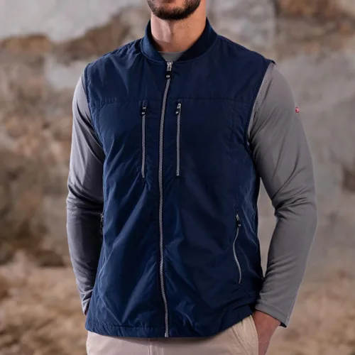 Vista 6 de SCOTTeVEST Chaleco de viaje 101 para hombre, 9 bolsillos ocultos, chaleco repelente al agua transpirable para viajes, senderismo, golf y más