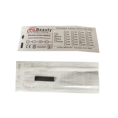 Vista 12 de Nano 0.007 in Microblading Agujas Piercing Tatuaje Aguja Microblade para Maquillaje Permanente Microblading (Diámetro 0.007 in, 12Flat)