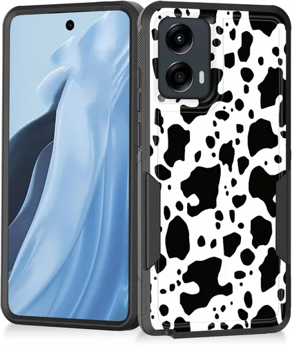 Vista 94 de Funda para Moto G Play 4G 2024, resistente de doble capa híbrida de policarbonato duro, goma suave, a prueba de golpes, funda protectora resistente