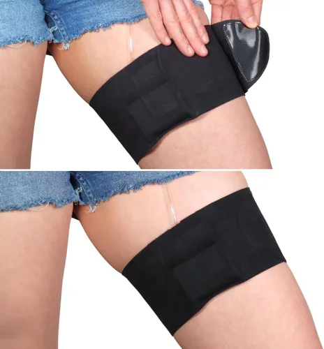 Vista 6 de URSA Health: Soporte para bomba de insulina ultra suave, delgado y elástico para cinturón de muslo, 0.039 in de grosor, fabricado en Reino Unido