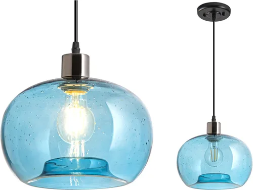Vista 7 de Lámpara colgante de estilo moderno que funciona con pilas con control remoto, mini lámpara colgante de isla de cocina, lámparas colgantes sobre Negro