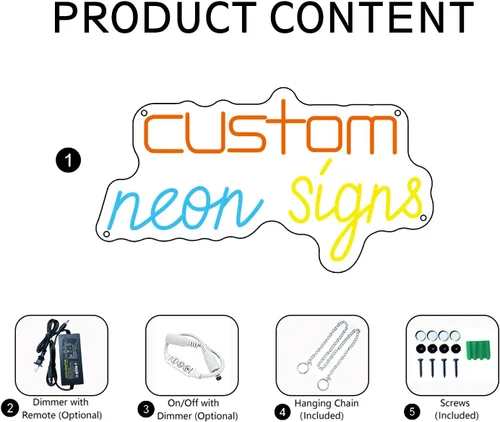 Vista 5 de OBTAIN Letreros de Neón Personalizados, Letrero de Neón Personalizable para Decoración de Pared, Letrero de Neón Personalizado para Boda Fiesta