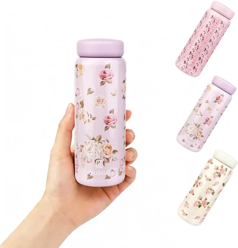 Vista 12 de Pequeña Botella Termo Mini Botella de Agua Aislada al Vacío 200ml/6.8oz Frasco de Agua de Acero Inoxidable Termo para Bebidas Calientes y Frías