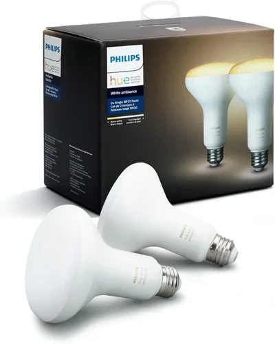 Vista 12 de Philips Hue White Ambiance BR30 - Paquete de 2 luces LED inteligentes regulables equivalentes a 60 W