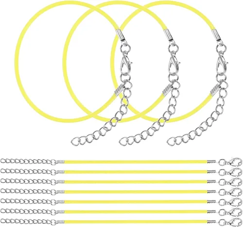 Vista 28 de MECCANIXITY 10 cordones de pulsera verde militar, pulsera de amistad ajustable de 9 pulgadas, cordón de poliéster encerado de 0.059 in con cierre
