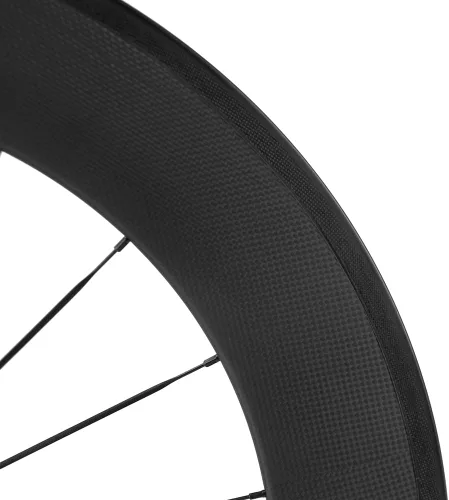 Vista 7 de Ruedas de carbono 700c acabado mate Clincher Road Wheelset 700C 88MM freno de llanta