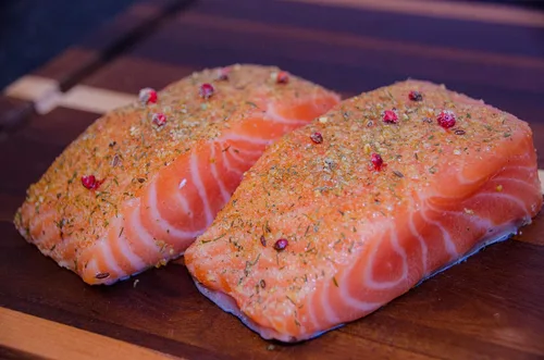 Vista 5 de Wildlife Seasonings Condimento de salmón de Alaska – Frotar mariscos con hierbas cítricas para pescado, salmón, atún y camarones – Frotar seco