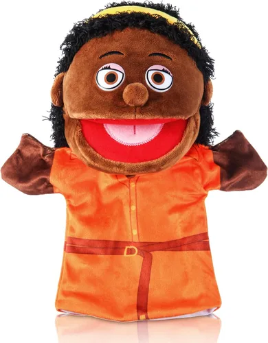 Vista 18 de 1 pieza de marionetas de mano familiares de 12 pulgadas, abuelos, mamá y papá, hermano y hermana, marionetas de mano de peluche para niños, juguetes