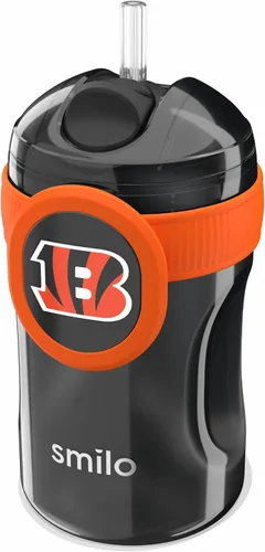 Vista 21 de Smilo Vaso con popote de Arizona Cardinals con licencia oficial de la NFL, para bebés y niños pequeños, con popote de silicona ponderado y capacidad