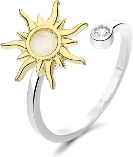Vista 88 de Anillo de plata 925, anillos de plata ajustables para mujer, anillos de pulgar abiertos, anillos de circonio, anillos ajustables, anillos abiertos