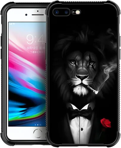 Vista 24 de CARLOCA Funda compatible con iPhone 8 Plus, iPhone 7 Plus para hombres y niños, increíble diseño de patrón de luz espacial nebulosa, a prueba