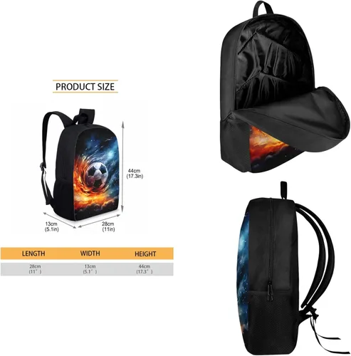 Vista 132 de HUGS IDEA Juego de 3 bolsas escolares con aislamiento térmico para el almuerzo, estuche para lápices