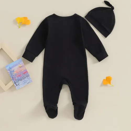 Vista 3 de KMBANGI Mameluco para bebé recién nacido, con cremallera y gorro