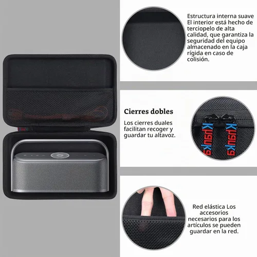 Vista 3 de khanka Estuche de transporte duro de repuesto para altavoces Bluetooth Anker Soundcore Motion X600, altavoz inalámbrico de sonido de 50 W, solo funda