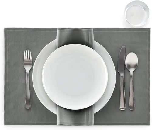 Vista 3 de MY DRAP Mantel individual (gris, paquete de 12)