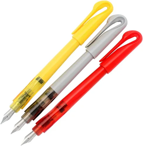 Vista 3 de Gullor Jinhao - Pluma estilográfica con diseño de cisne, punta fina, juego de 6 bolígrafos, suministros escolares, regalo de papelería