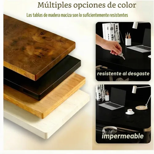Vista 5 de Escritorio plegable para espacios pequeños, escritorio plegable para computadora de 31.5 pulgadas, no requiere montaje, mesa de estudio portátil que
