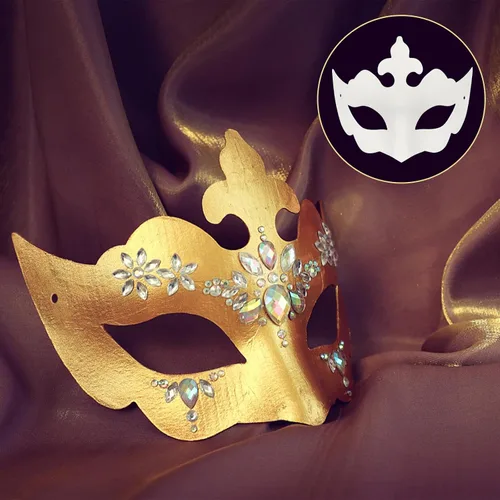 Vista 6 de Qavctw DIY White Masks Paper Cosplay Christmas Party Mask Unpainted Plain Craft Masquerade Masks