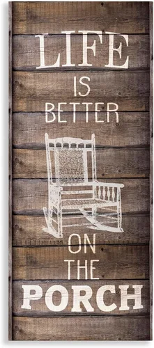 Vista 10 de Stupell Industries 'Porch Life Country Rustic' Arte de placa de pared Stupell Industries 7 x 17 pulgadas, fácil de colgar y resistente