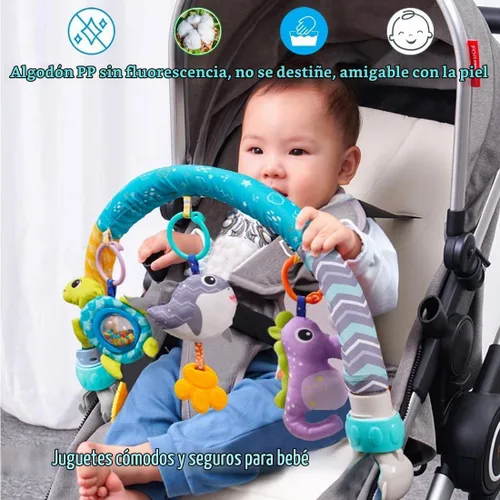 Vista 4 de Baby Stroller Arch Toys 0-12 meses Clip ajustable en arco móvil Toy Bar