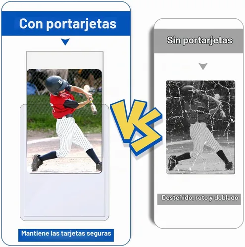 Vista 3 de Sooez 100 fundas suaves para tarjetas y 100 tarjeteros de plástico duro, 35