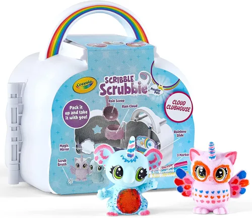 Vista 4 de Crayola Scribble Scrubbie Cloud Playset, juguete para niños, para regalo, edades: 3, 4, 5, 6