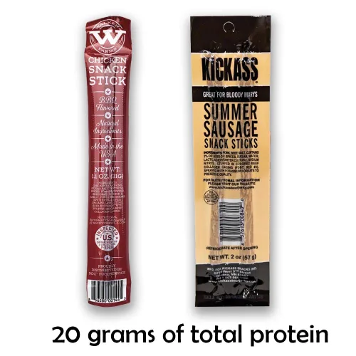 Vista 3 de Aperitivos altos en proteínas para adultos y niños - Paquete surtido de 8 piezas - 84 gramos de proteína - Sin gluten - Frutos secos, palitos