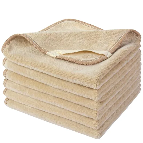 Vista 25 de SINLAND Paños faciales de microfibra de secado rápido toallita de lavado de 8 x 8 pulgadas paño de lavado facial absorbente suave paños removedores