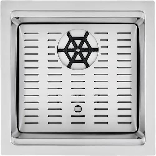 Vista 3 de Fregadero de barra, fregadero de cocina para montar bajo encimera de un solo tazón, fregadero de acero inoxidable con tabla de drenaje, enjuague