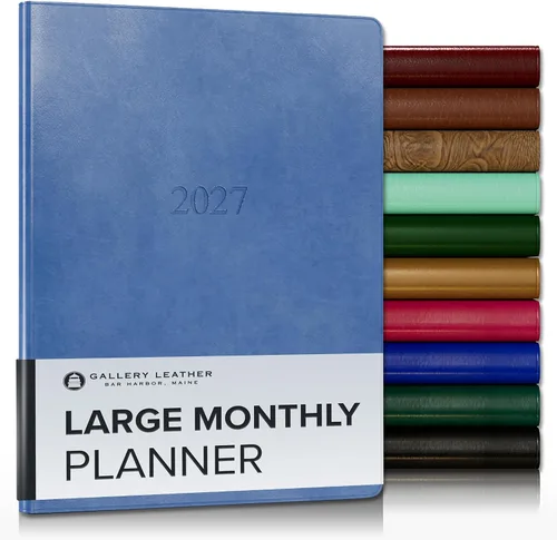 Vista 32 de Gallery Leather Agenda mensual grande 2026-2027 Acadia Navy
