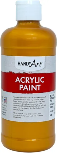 Vista 33 de Handy Art Pintura acrílica, juego de 12 colores, botellas de 16 onzas, acrílico líquido para estudiantes semibrillante, consistencia de flujo