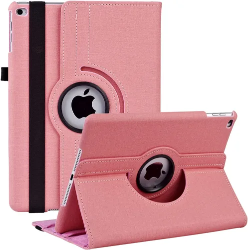 Vista 18 de Funda giratoria para iPad de 9.7 pulgadas 2018 2017 / Funda para iPad Air 2 - Funda protectora con soporte giratorio de 360 grados y función de Negro