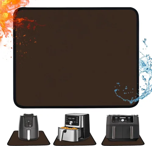 Vista 13 de Tapete resistente al calor para freidora de aire, tapete resistente al calor de 12 x 14 pulgadas para encimera, protector de encimera de silicona