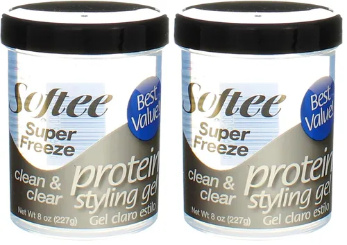 Vista 6 de Softee Protein Super Freeze Gel para peinar el cabello, 8 onzas