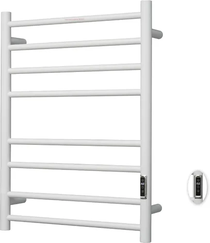 Vista 8 de Toalleros térmicos para baño, calentadores eléctricos de toallas para montar en la pared con temporizador y control de temperatura, calentador
